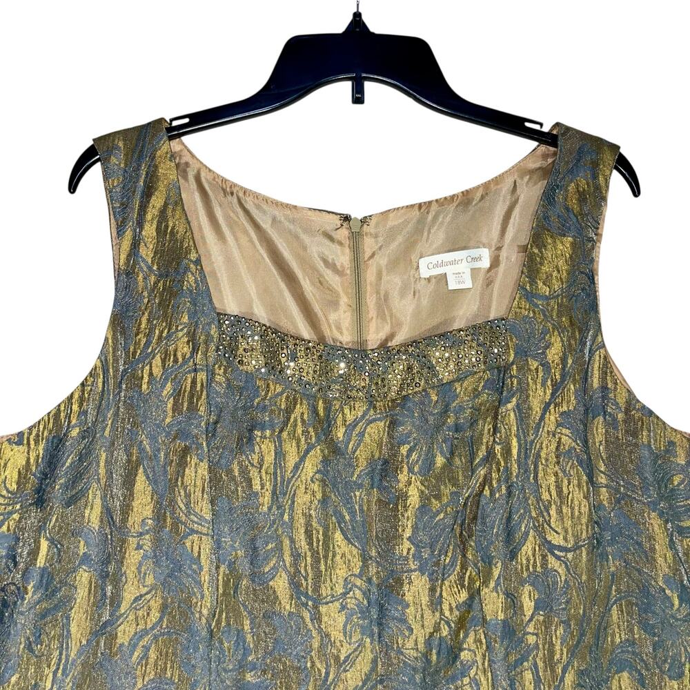 Coldwater Creek Sheath Dress Jacquard Embellished - Picture 3 of 11